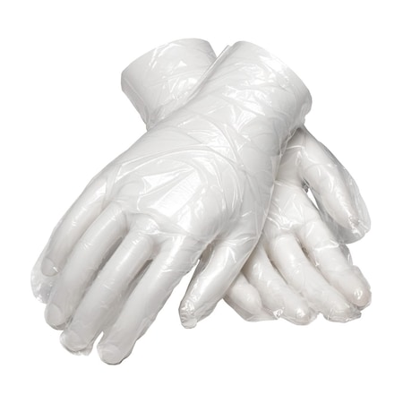 Pip Disposable Gloves, 1 mil Palm, Polyethylene, Powder-Free, L, 10000 PK, Clear 65-543/L